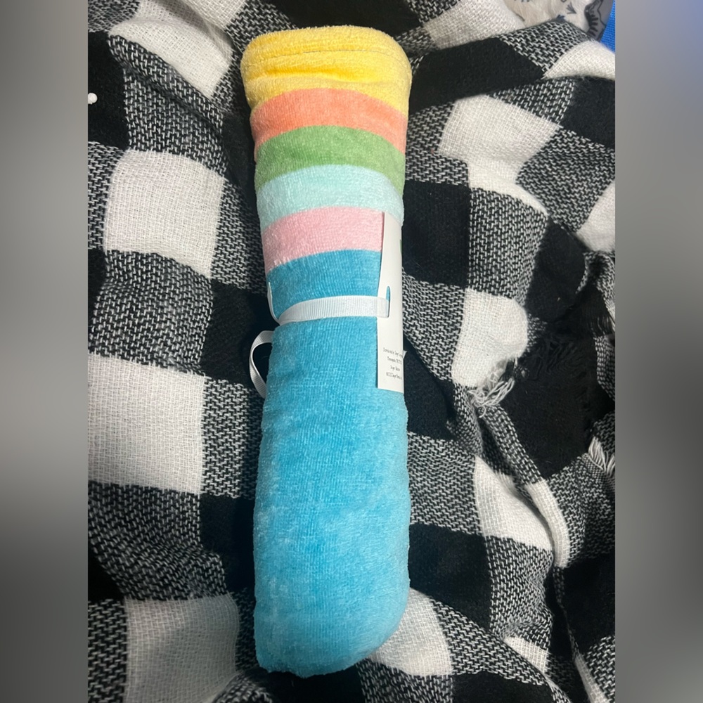 Colorful Beach Pool Striped Towel 28” X 58”